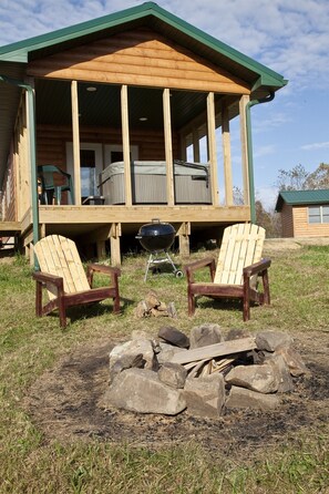 Hot Tub with Outdoor Fire Pit