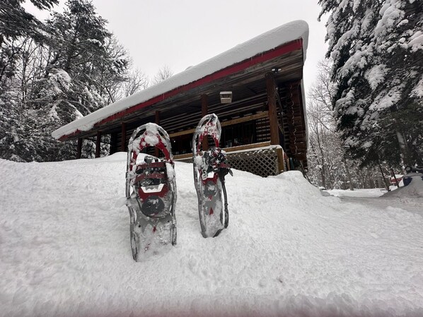 Snow shoes provided for winter hikes.