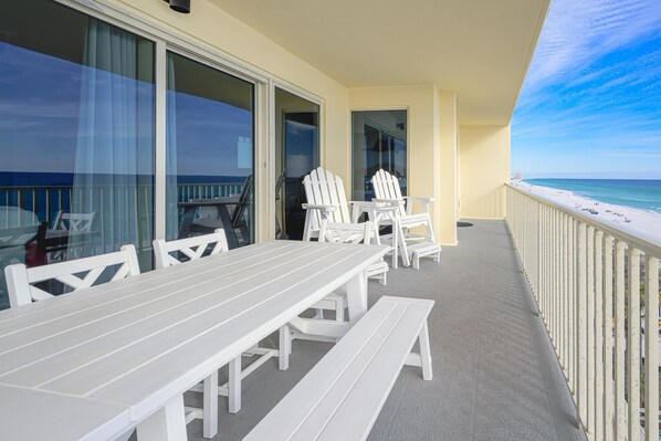 More dining and seating options on the spacious wrap around balcony!
