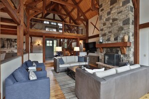 Living Room | Smart TV | Fireplace | Mountain Views