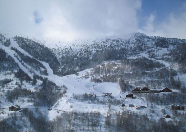 Vue sur les pistes du balcon