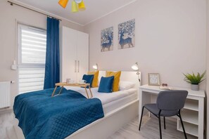 Bedroom with a large double bed