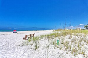 Beach access right across the street