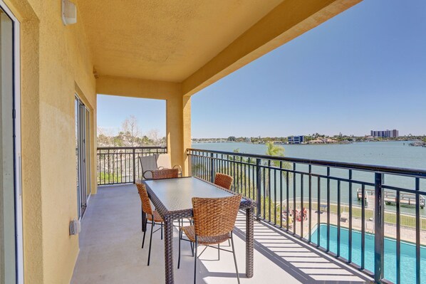 Large private balcony with awesome views!