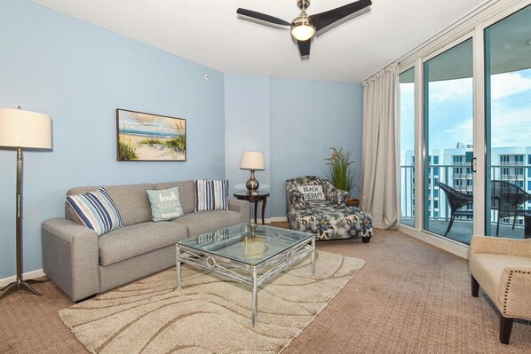 The Palms of Destin 21209 - Living Area with Private Balcony