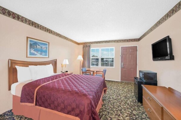 Non-smoking room with 1 King bed. The exact unit will be assigned upon arrival. Views, colors, and decor may vary.