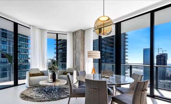 The open layout keeps you connected with your family in a vibrant space