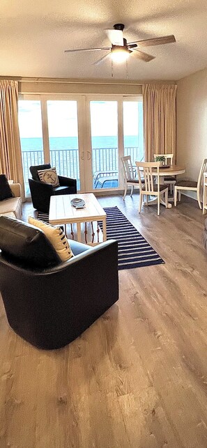 Living room with breathtaking ocean views!