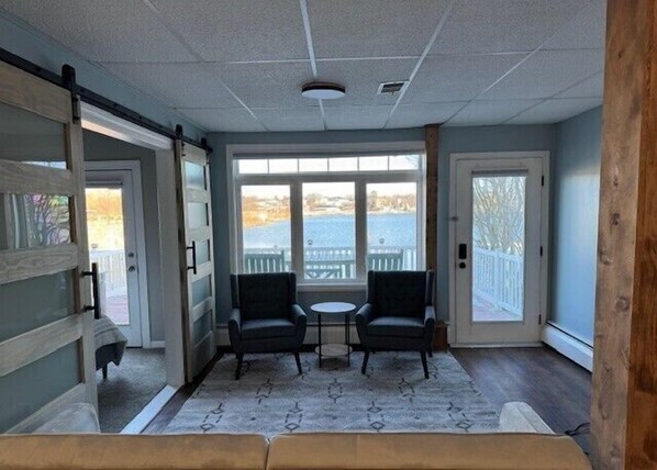 Living Room with Lake Views