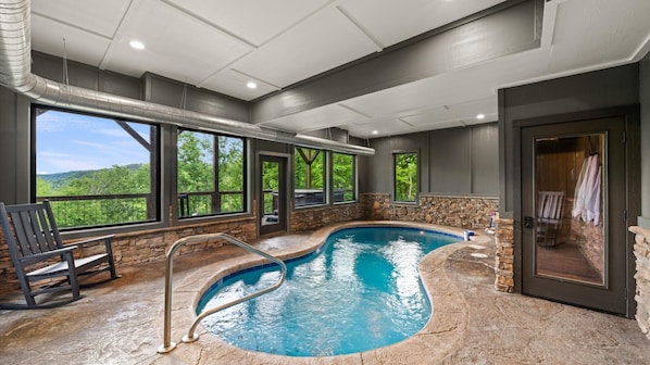 Take a dip in the indoor swimming pool!