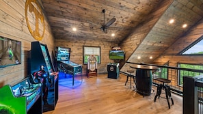 Epic game room loft!