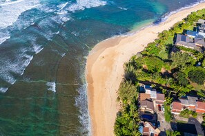Aerial shot of the shores.