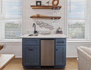 Make your favorite cocktails at the wet bar