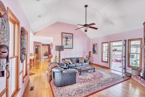 Living Room  ⎯flows into dining area