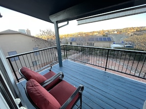 Master bedroom private out door patio access with sliding doors amazing views