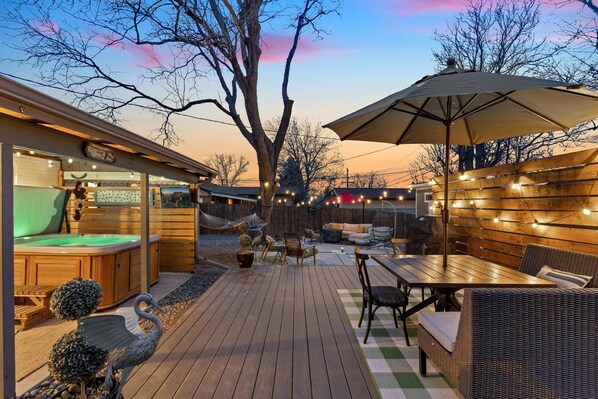 Sit and relax in this incredible back yard