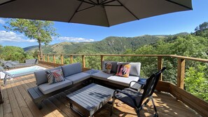 Salon extérieur sur la terrasse