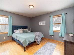 Queen Bedroom, first floor. Bright and airy.