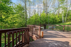 Secluded back deck