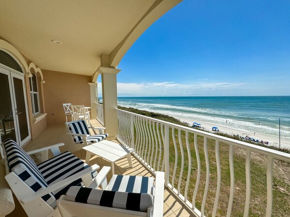 Large patio perfect for lounging and dining space