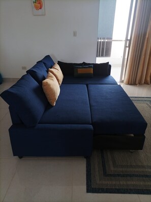 Queen size sofa bed. A/C available!