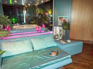 The basement lounge