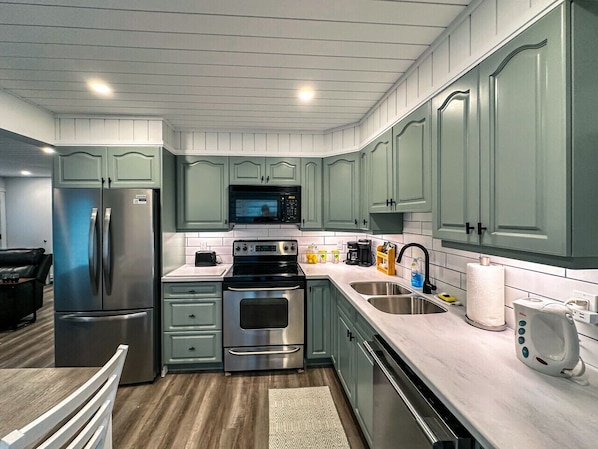 Plenty of cabinet and counter-space