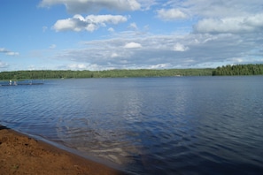 nice lake with sandy beach just 3km away