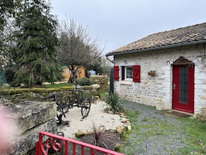 View from front pedestrian gate