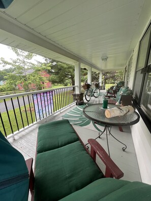 Front porch of farmhouse