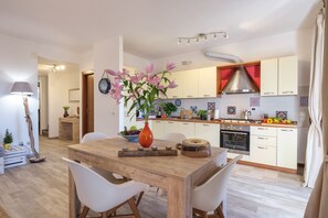 Kitchen and dining area