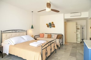 Relax in the inviting bedroom, where comfort and tranquility come together