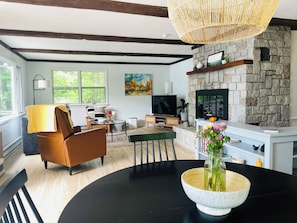 Dining space blends into the living area.