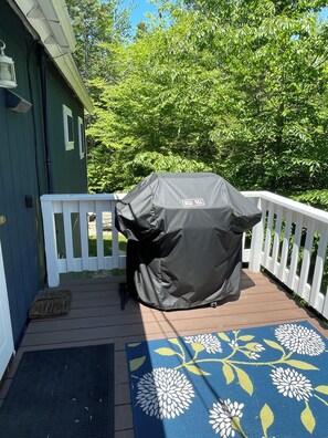 grill on porch
