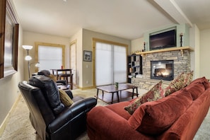 Furniture, Indoors, Living Room, Couch, Fireplace