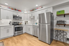 Indoors, Kitchen, Refrigerator, Microwave, Oven