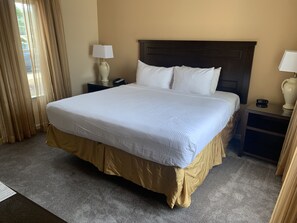 2 Master Suites with comfortable King Beds in your 4BDR condo