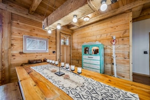dining area and coffee bar