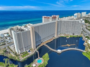 Laketown Wharf  emersed in tropical blue and sunshine