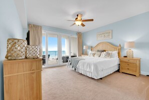 The king size master suite is a perfectly serene oasis of luxury