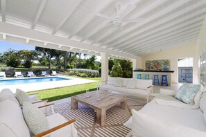Open verandah with comfortable lounge area