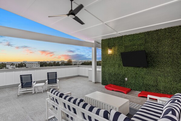 Private outdoor oasis on the rooftop deck.
