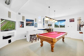 Pool table room.