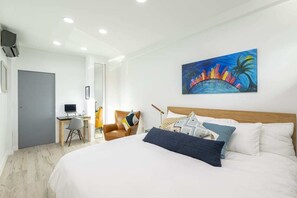 Bright and airy bedrooms, furnished with plush mattresses and crisp linens, ensuring a restful stay for our guests.