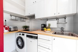 Full sets of cutlery and crockery are provided along with pots and pans and other utensils