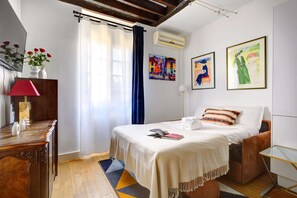 The sofa can be converted into a bed