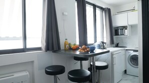 The open-plan living and dining area