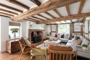 Cosy fireplace living room area 