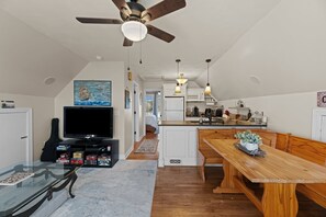 Cozy living meets endless fun in this small apartment with an open concept.