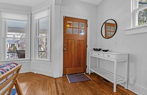 front door and entryway